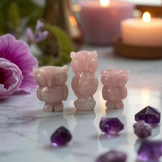 Rose Quartz Owl