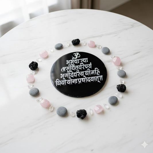 Black Agate Crystal Charging Plate