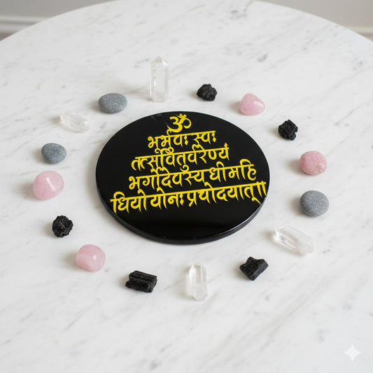 Black Agate Crystal Charging Plate