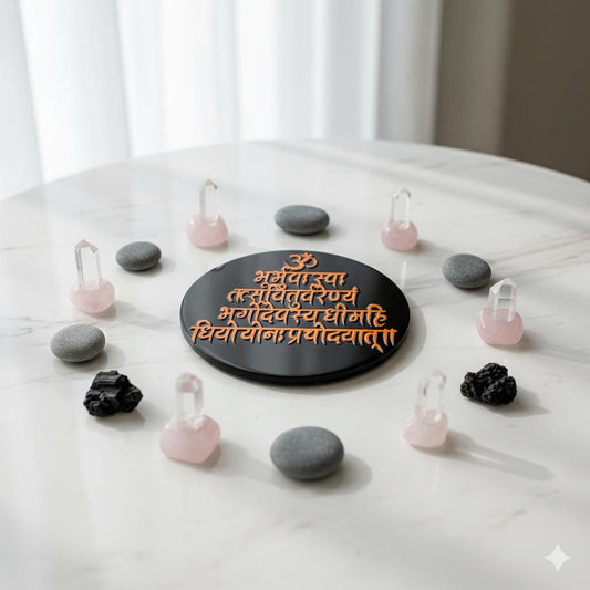Black Agate Crystal Charging Plate