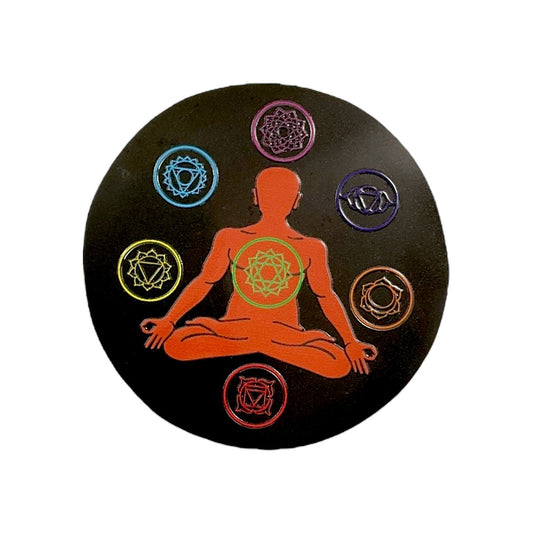 Black Agate Crystal Charging Plate