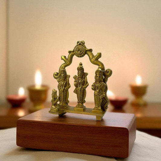 Brass Ram Darbar Idol (Ram, Sita, Lakshman & Hanuman)