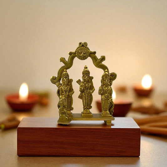 Brass Ram Darbar Idol (Ram, Sita, Lakshman & Hanuman)