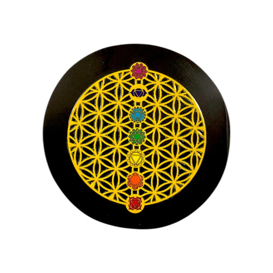 Black Agate Crystal Charging Plate