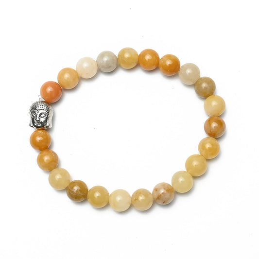 Natural Yellow Aventurine  Bracelet, Gemstone Bracelet 8mm Beads