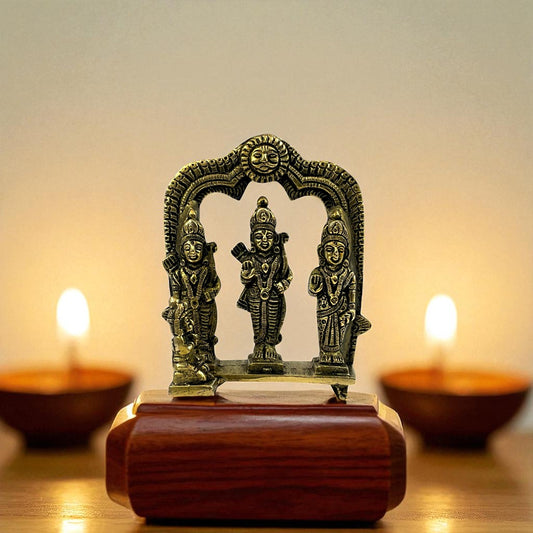 Brass Ram Darbar Idol (Ram, Sita, Lakshman & Hanuman)