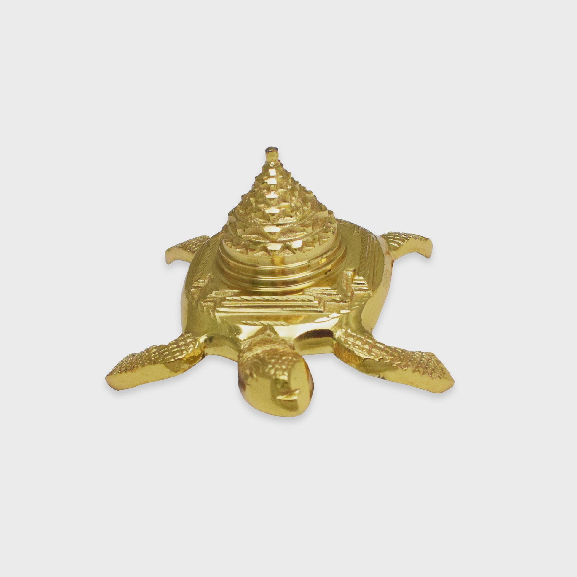 "5 Brass Kurm Meru Shri Yantra For Home/Office - 220 g (Approx)