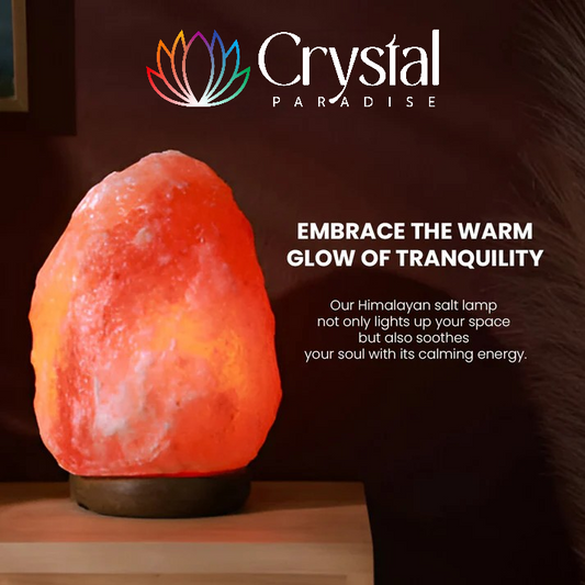 Globe Himalayan Rock Salt Lamp with Wooden Base
