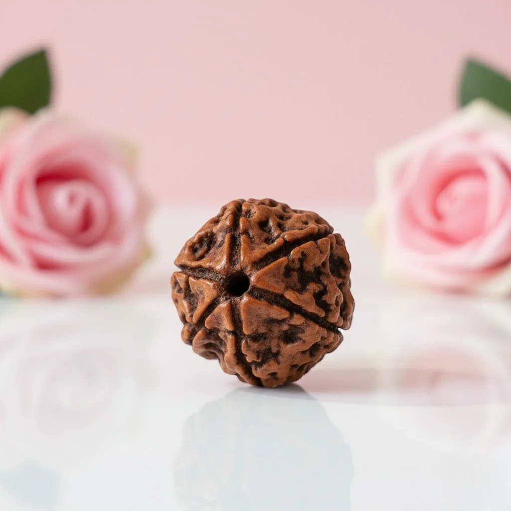 Natural 6 Mukhi Rudraksha Beads