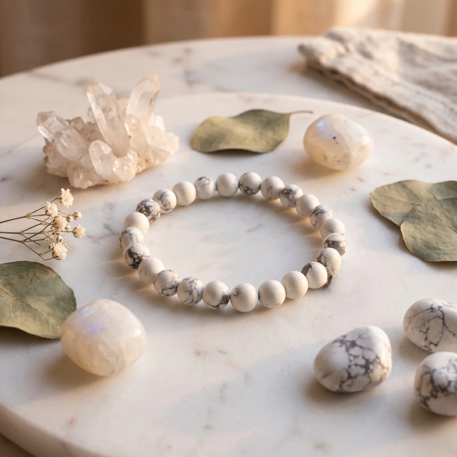 Howlite Bracelet 8 MM Beads