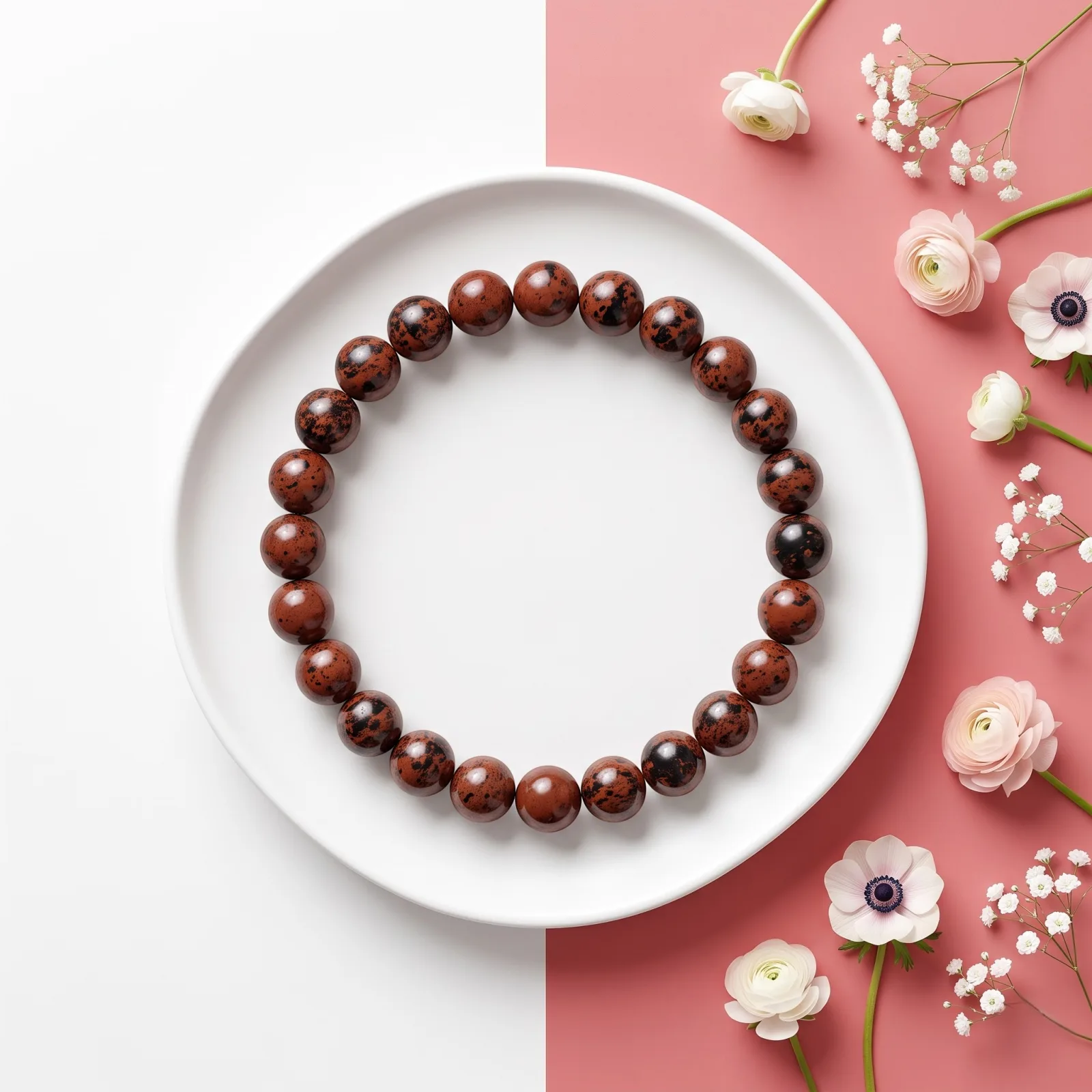 Mahogany Obsidian Bracelet 8 MM Beads
