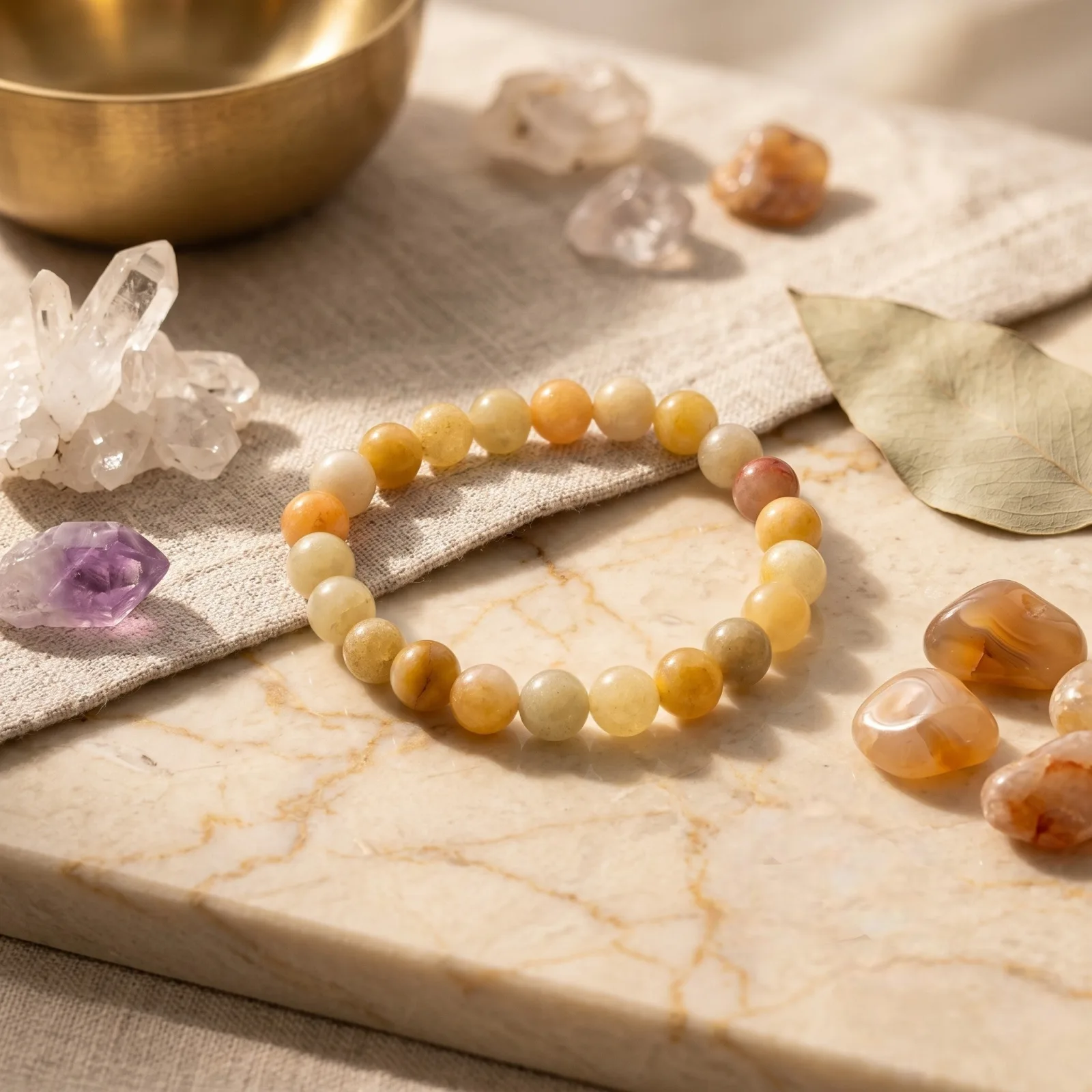 Yellow Aventurine Bracelet 8 MM Beads