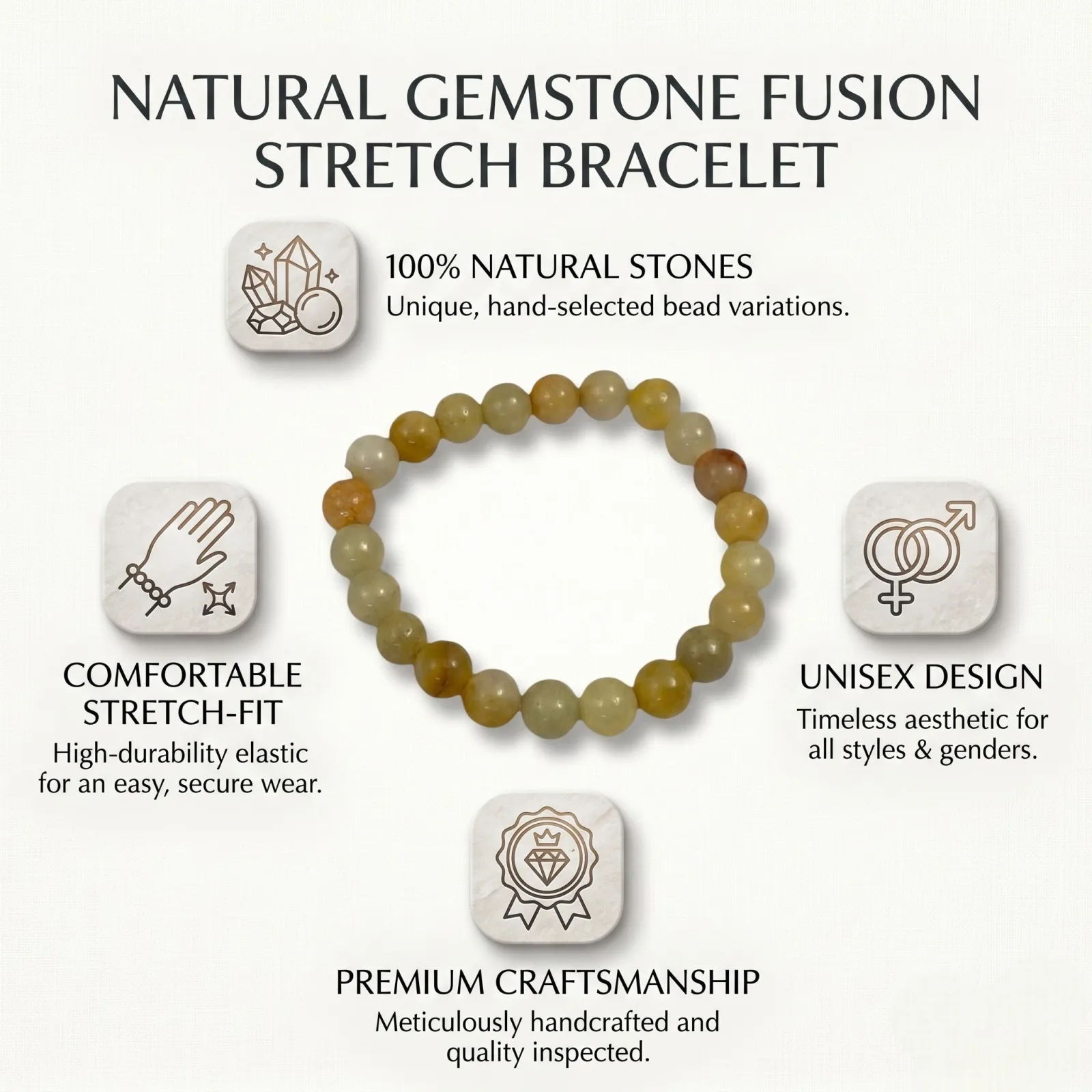 Yellow Aventurine Bracelet 8 MM Beads