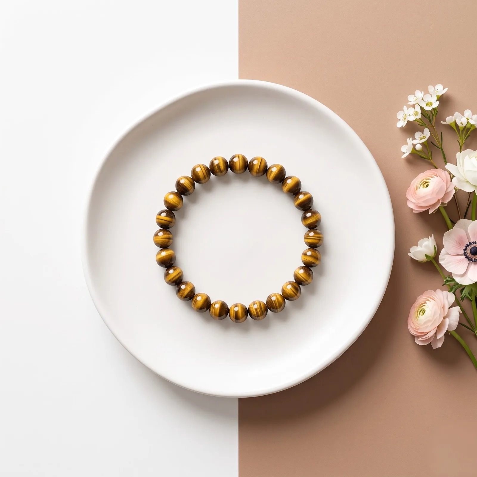 Tiger Eye  Bracelet 8 MM Beads