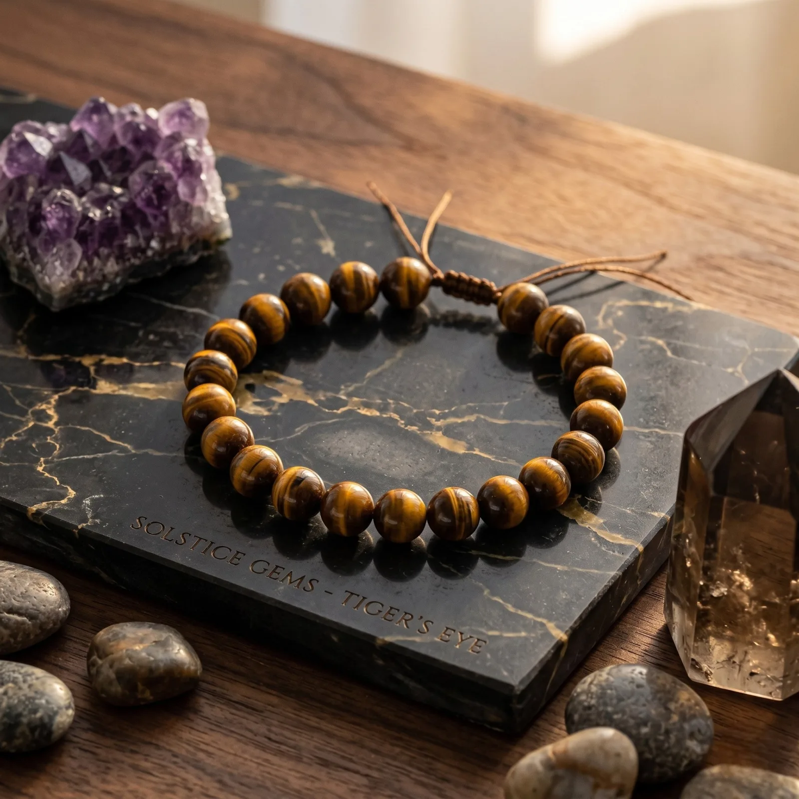 Tiger Eye  Bracelet 8 MM Beads