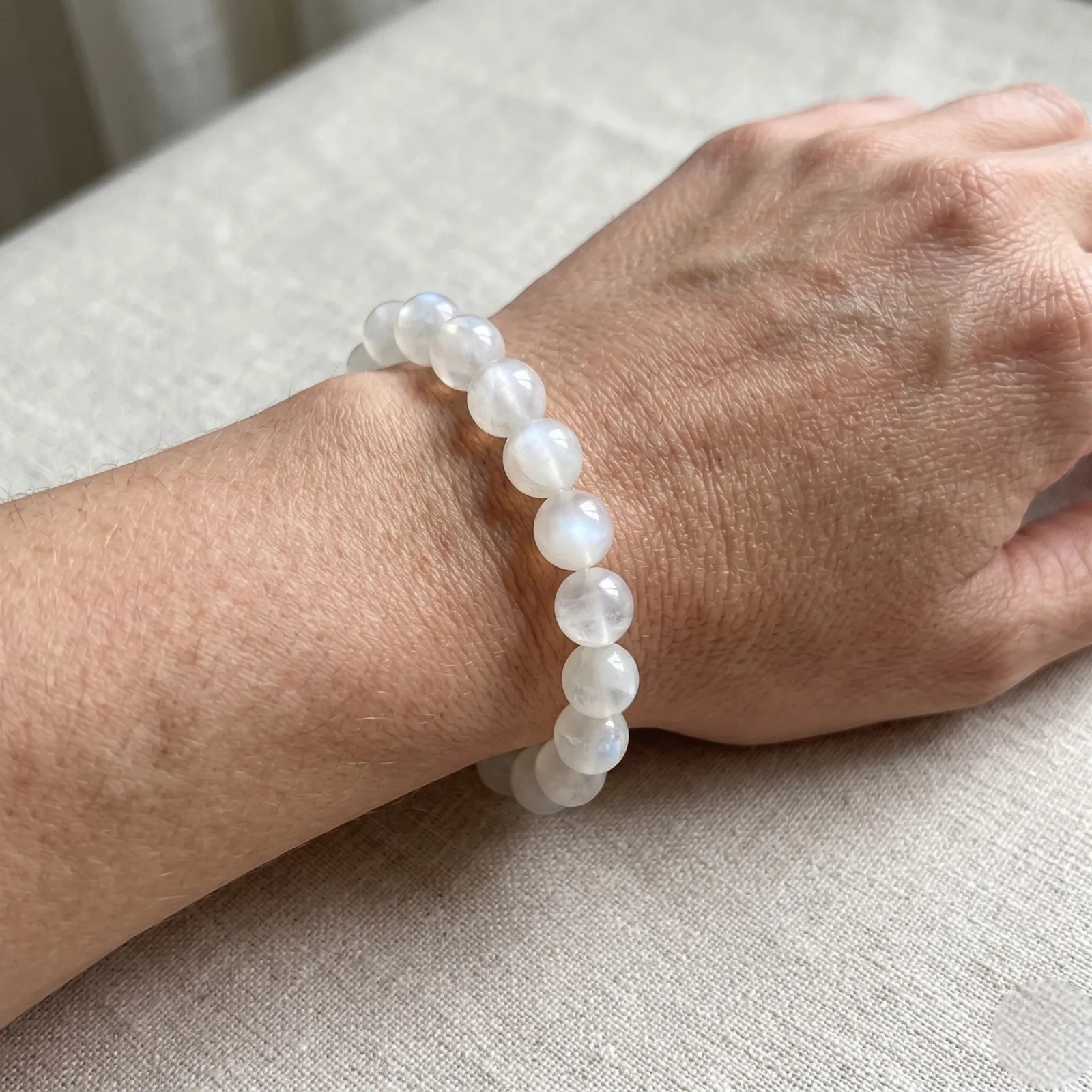 Selenite bracelet 8 , 10 mm Beads