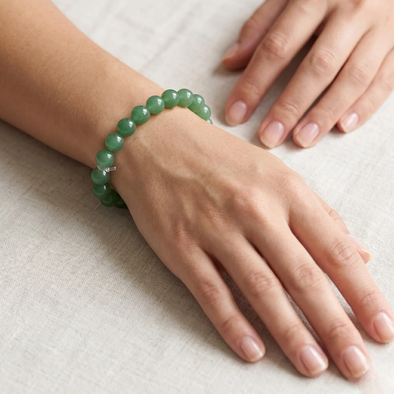 Green Aventurine Bracelet 8 , 10 mm Beads