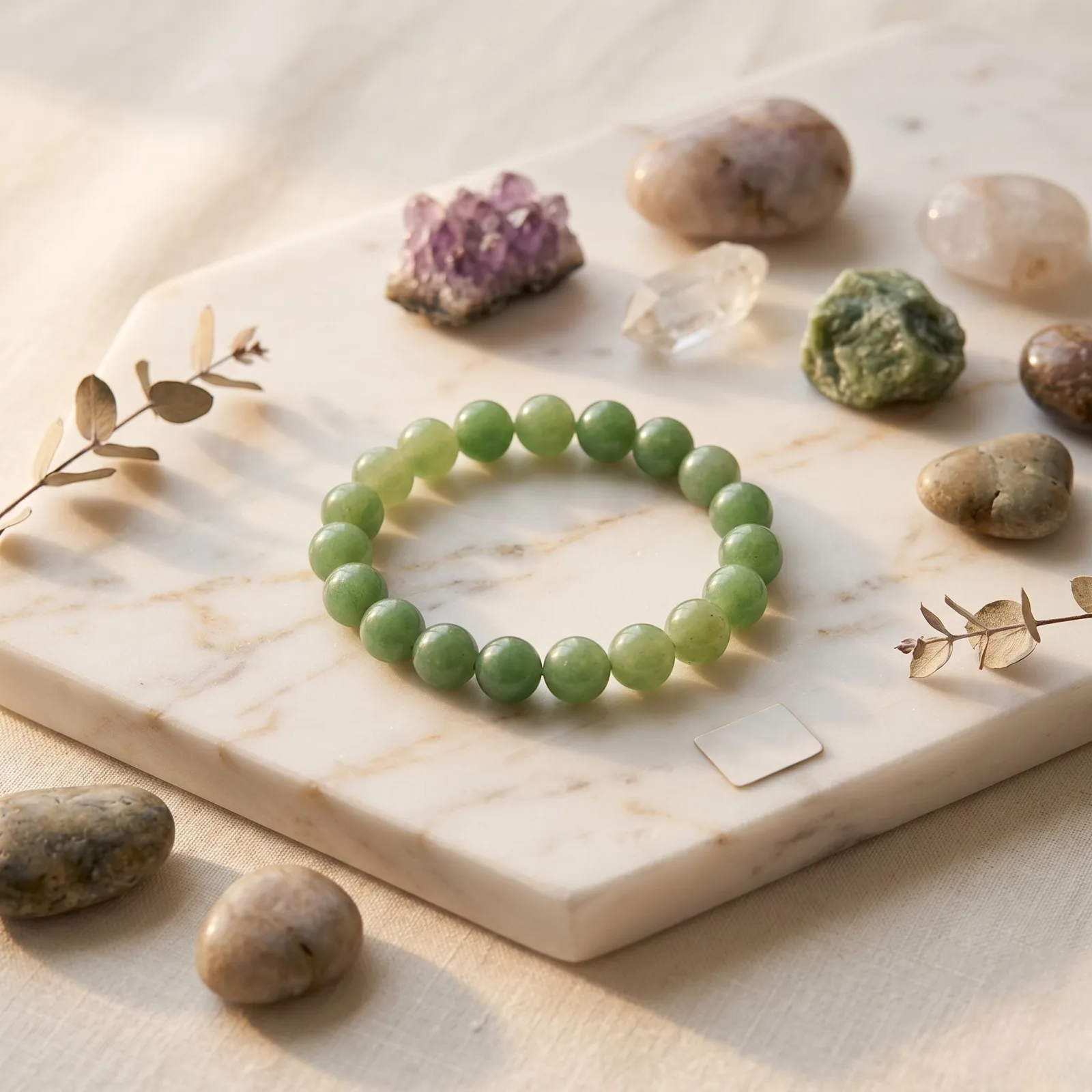 Green Aventurine Bracelet 8 , 10 mm Beads