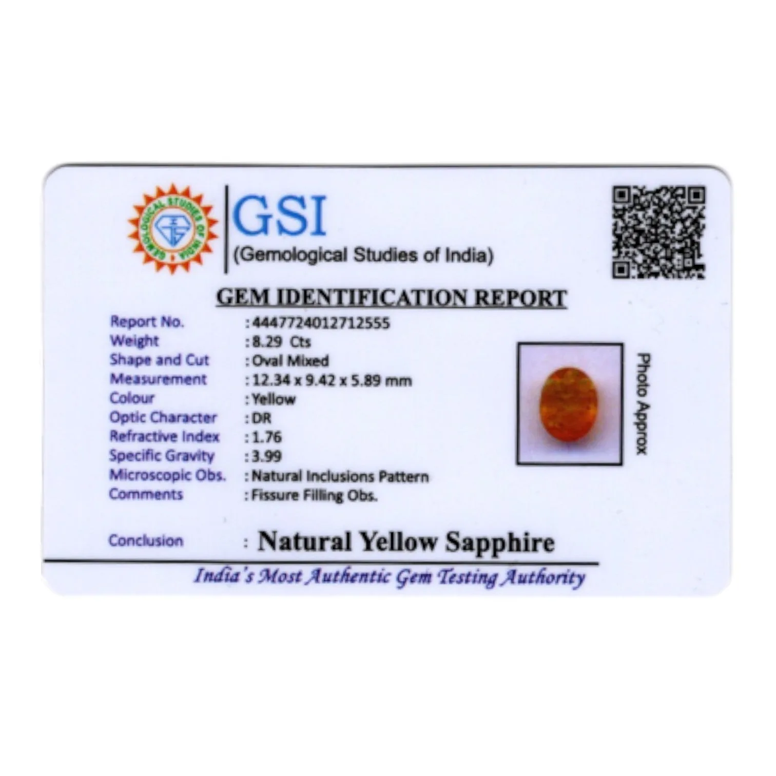 Yellow Sapphire - 8.29 Carat