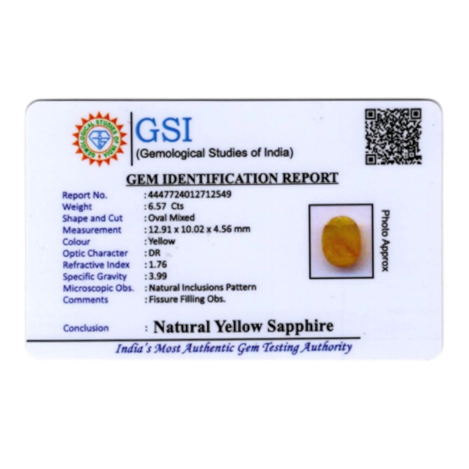 Yellow Sapphire - 6.57 Carat