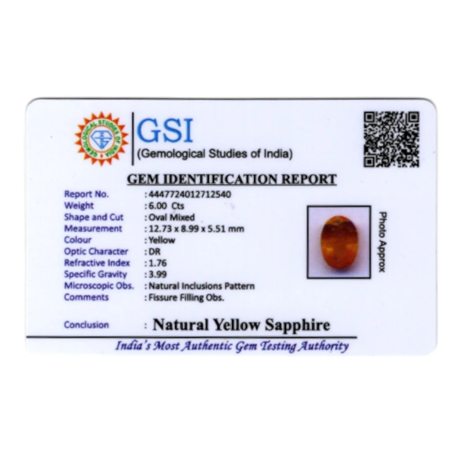 Yellow Sapphire - 6 Carat