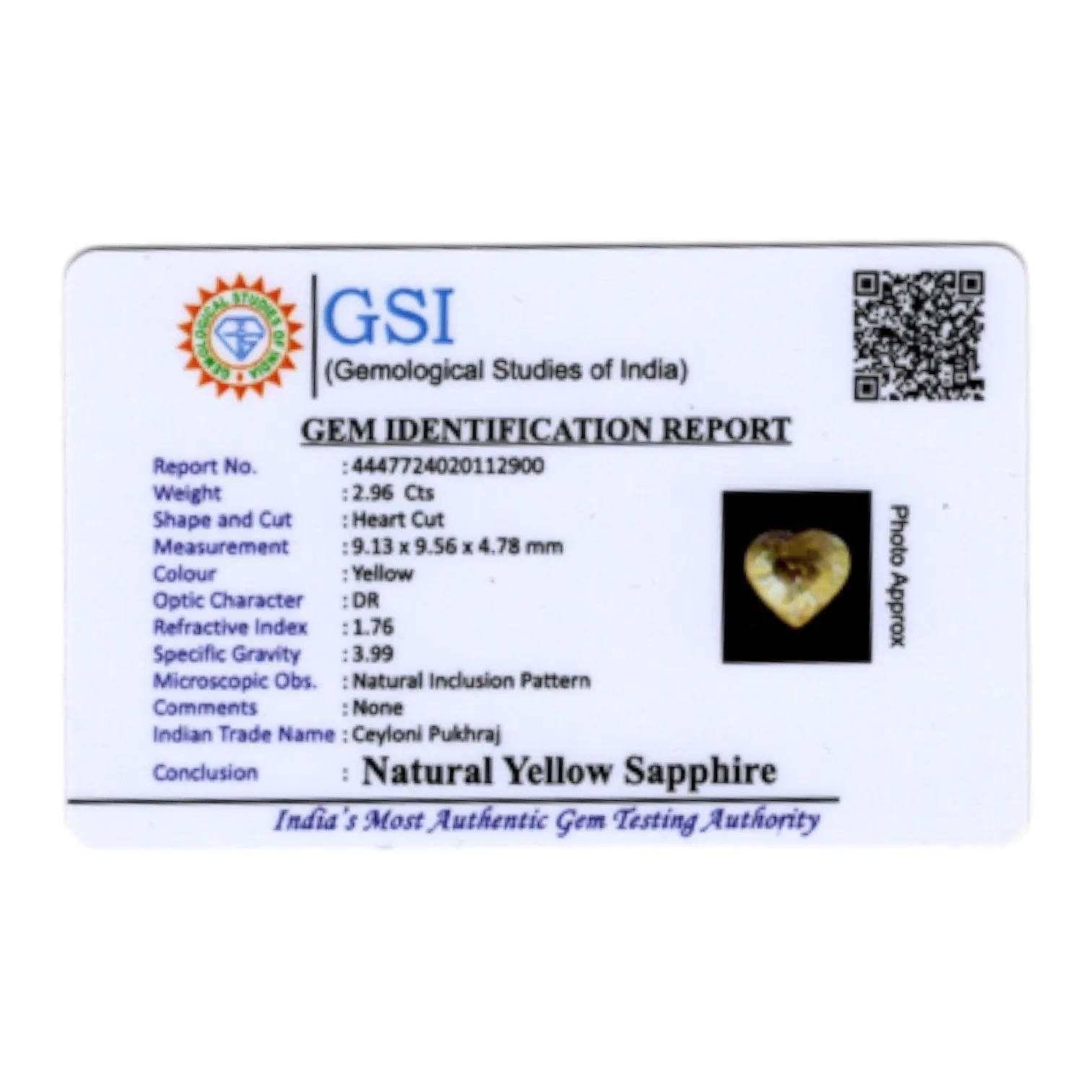 Yellow Sapphire - 2.96 Carat