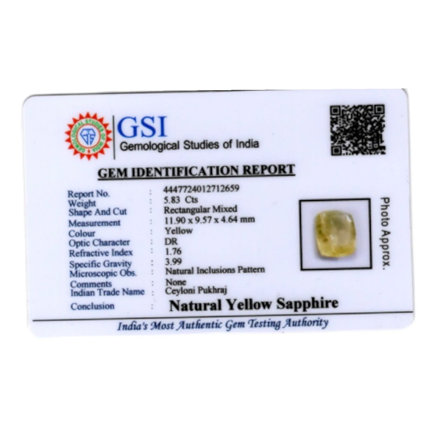 Yellow Sapphire - 5.83 Carat