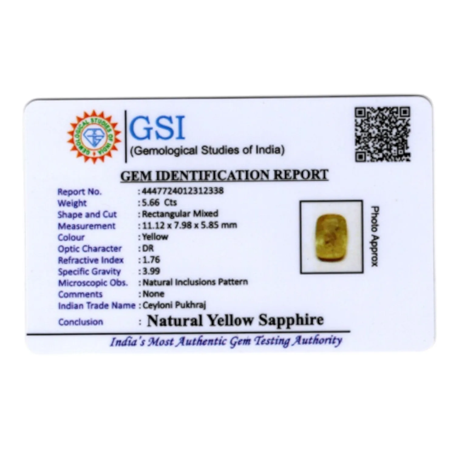 Yellow Sapphire - 5.66 Carat