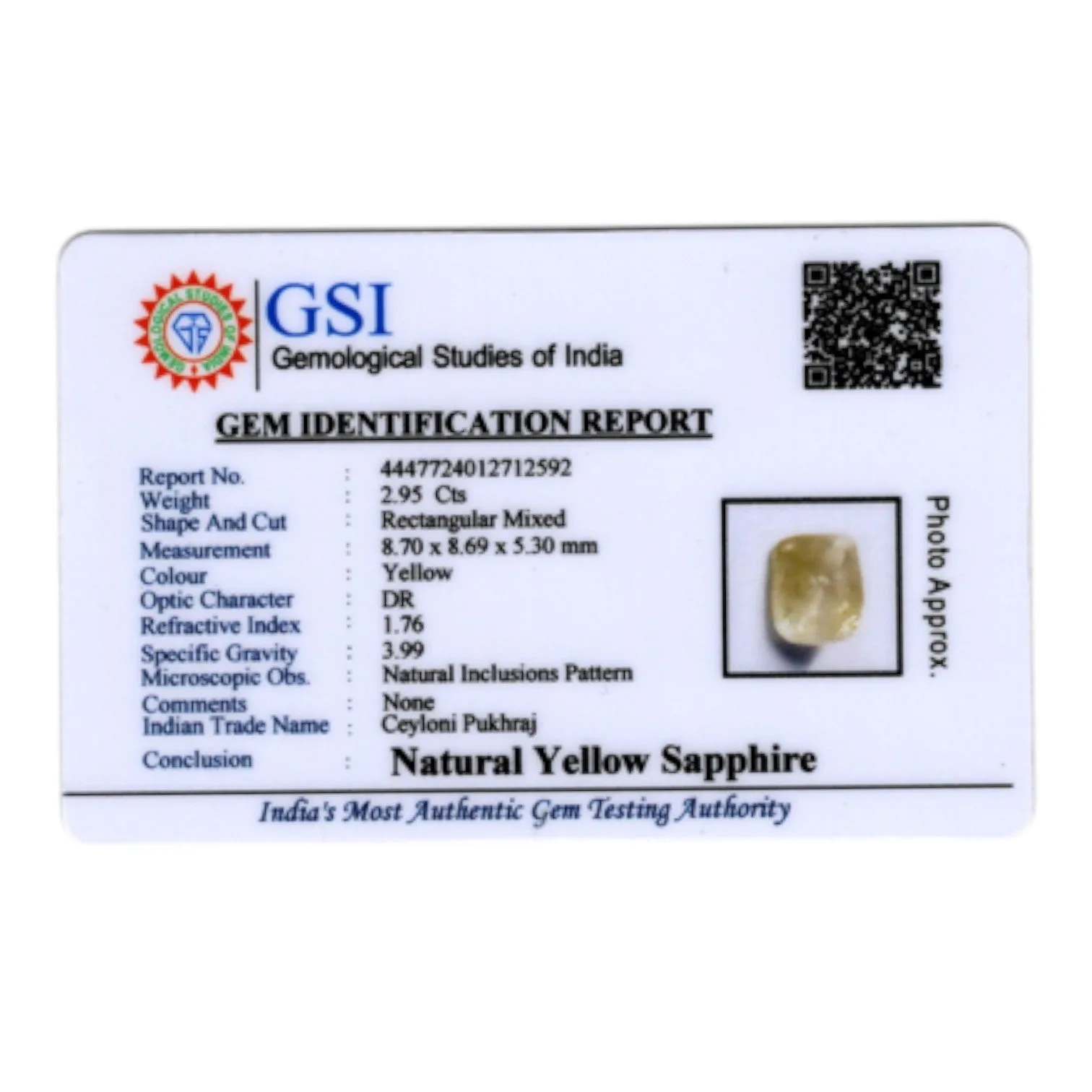 Yellow Sapphire - 2.95 Carat