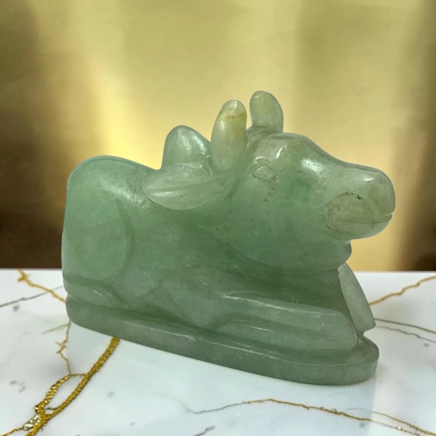 Green Aventurine Nandi - ( 145 Gram )