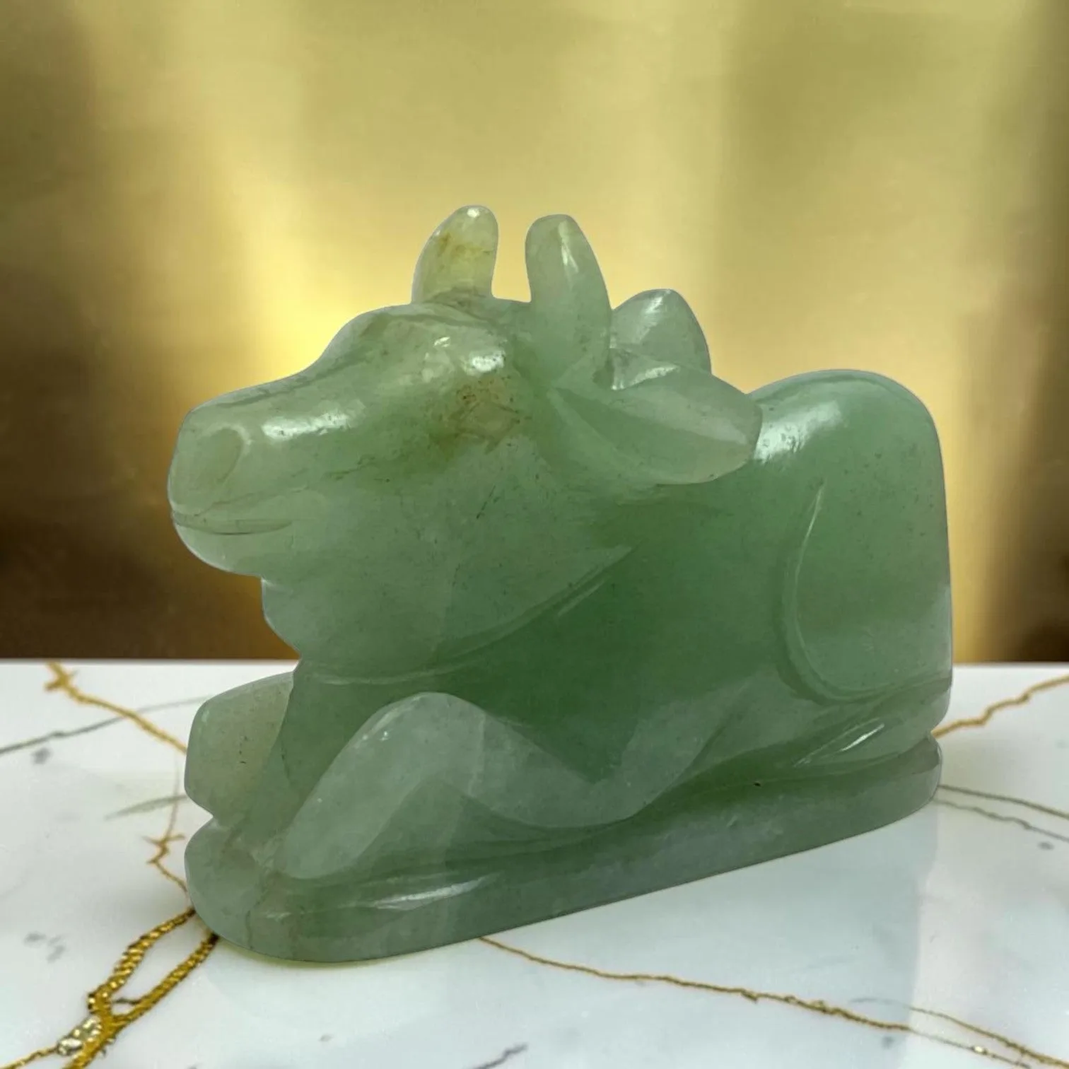 Green Aventurine Nandi - ( 145 Gram )