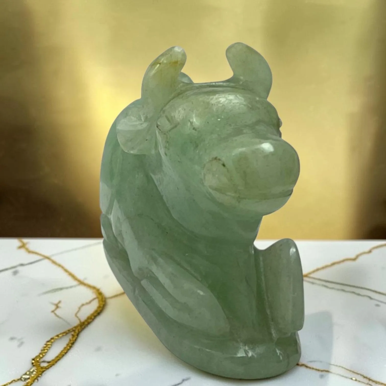 Green Aventurine Nandi - ( 145 Gram )