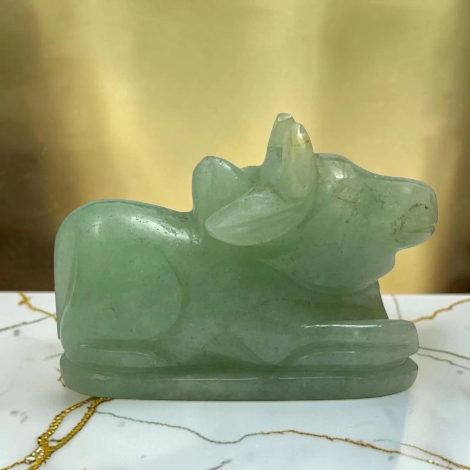 Green Aventurine Nandi - ( 145 Gram )