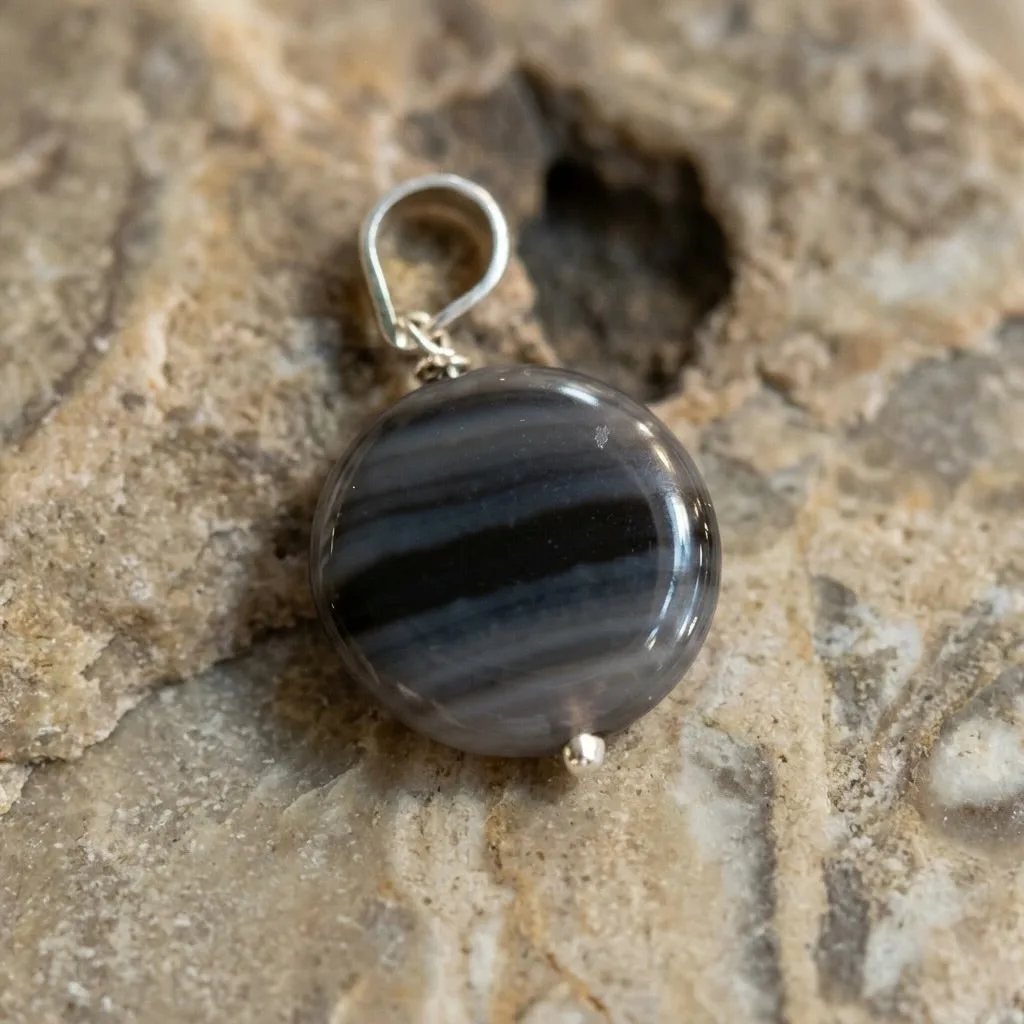 Black Agate Pendant