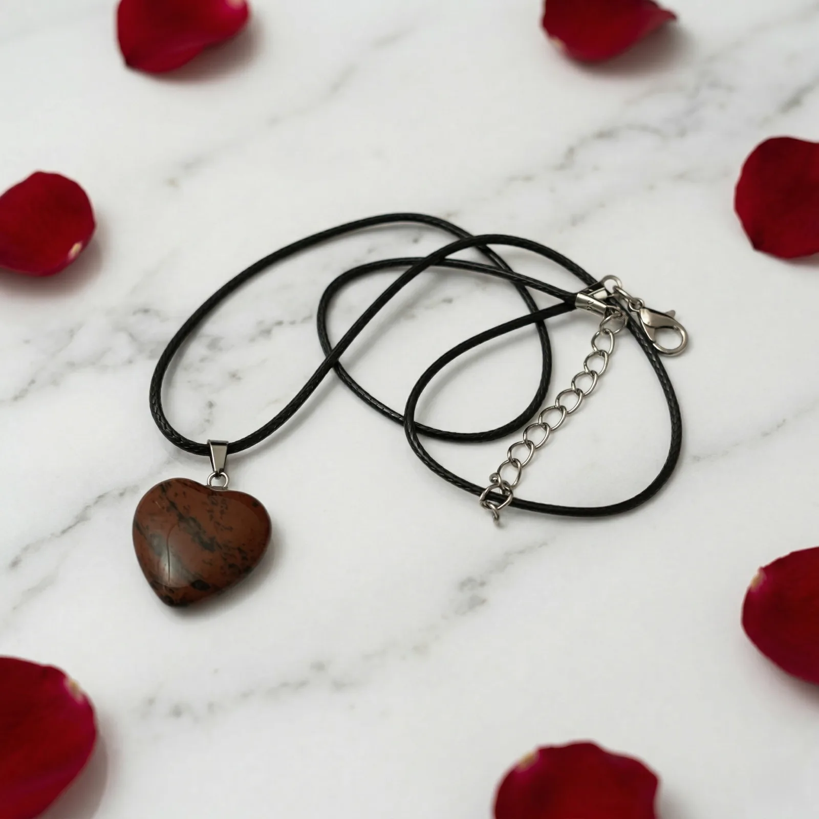 Mahogany Obsidian Heart Pendant