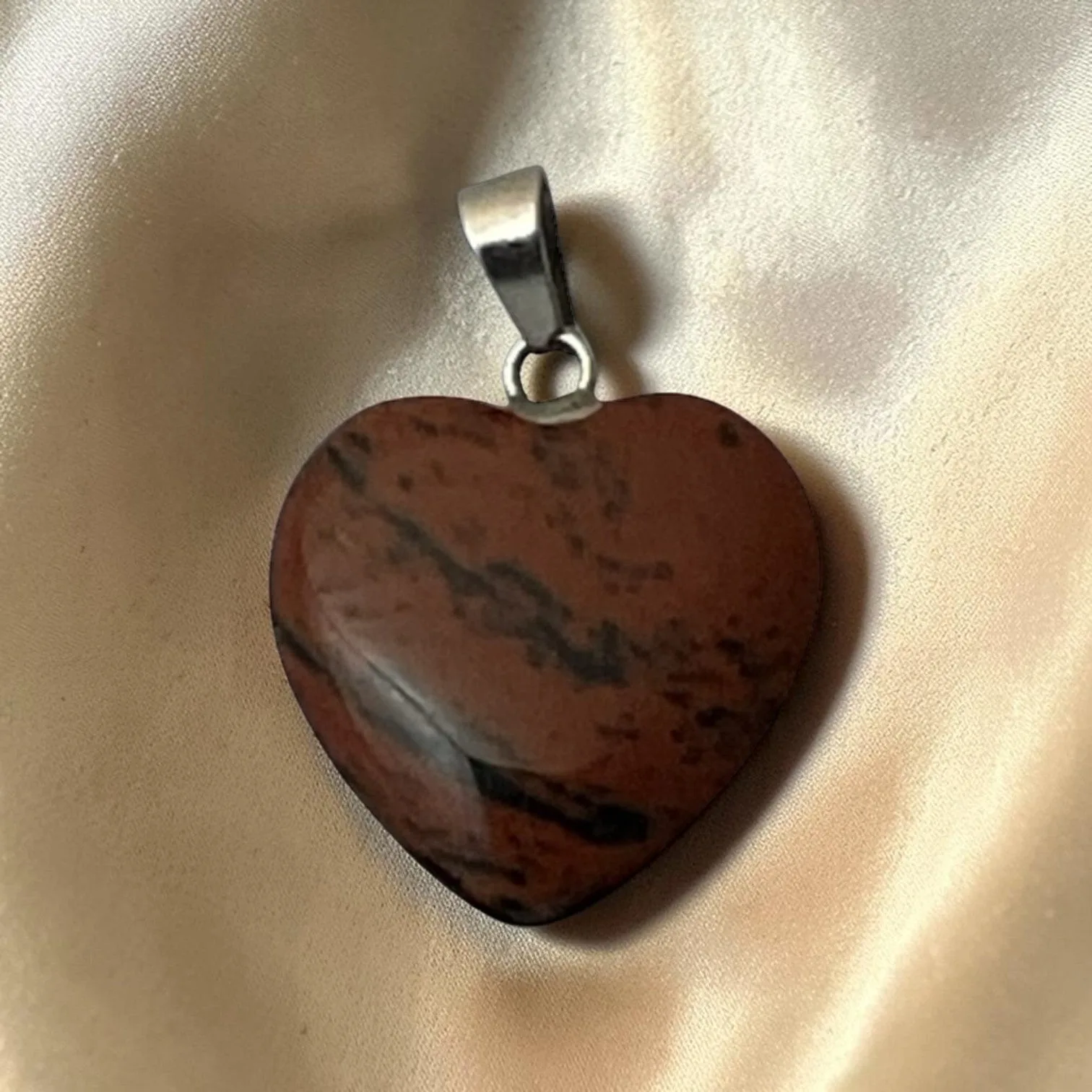Mahogany Obsidian Heart Pendant