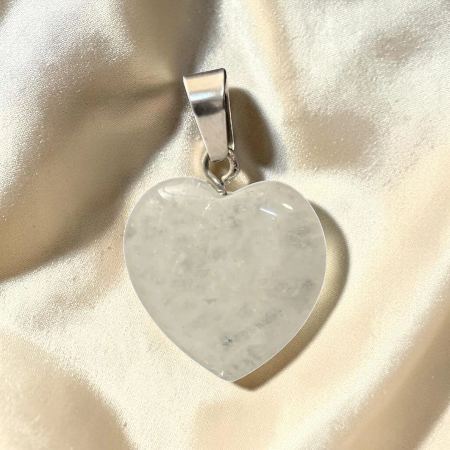 Clear Quartz Heart Pendant