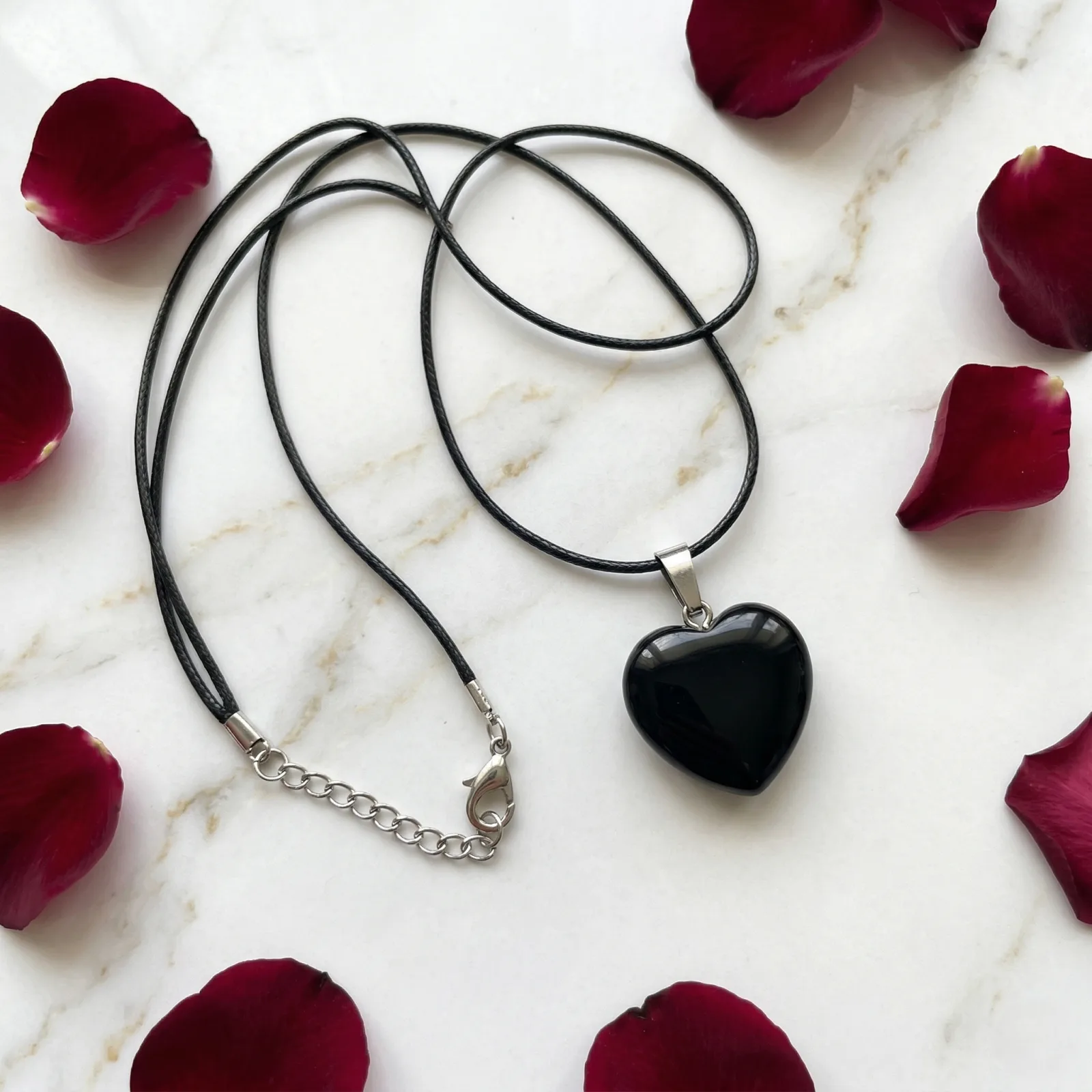 Black Obsidian Heart Pendant
