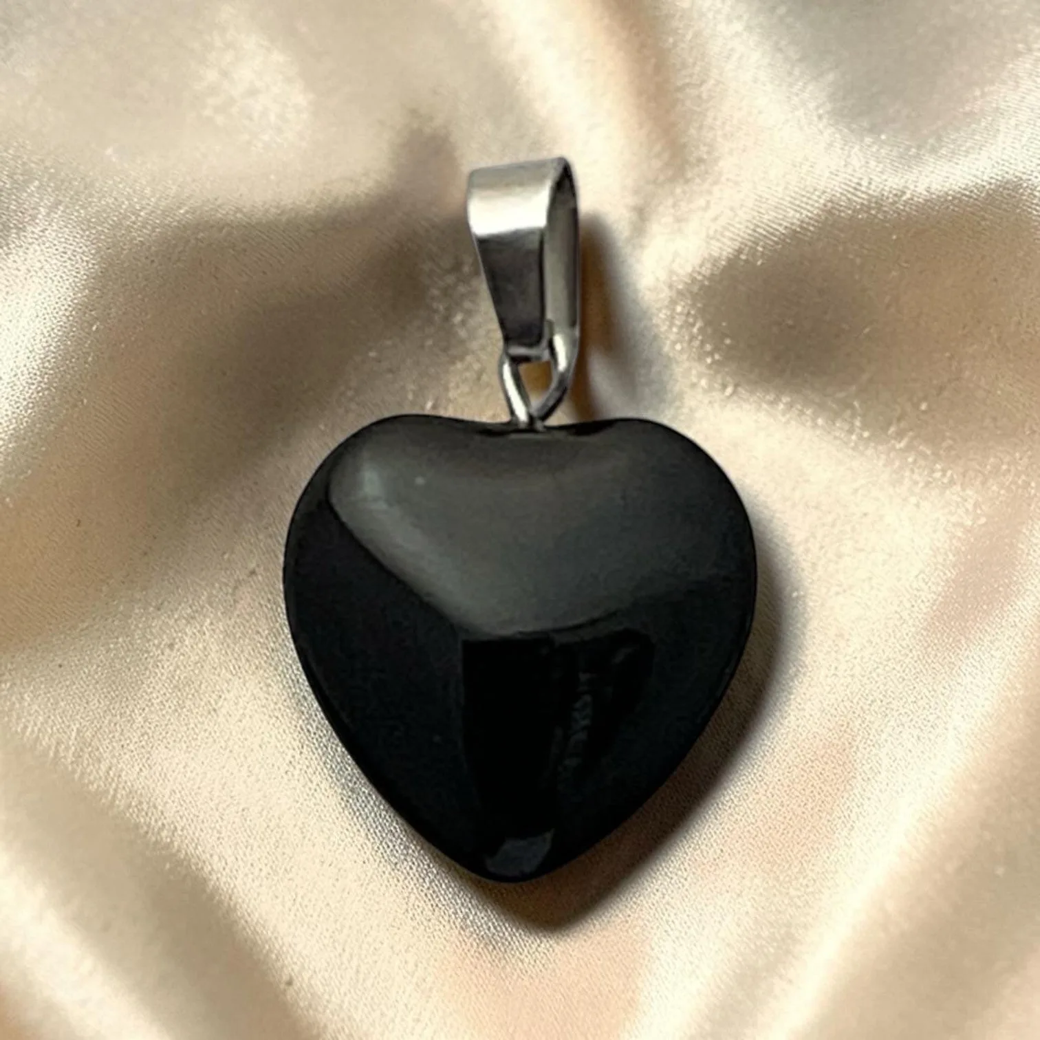Black Obsidian Heart Pendant