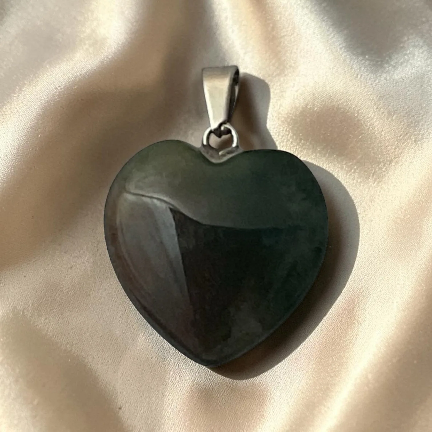 Blood Stone Heart Pendant