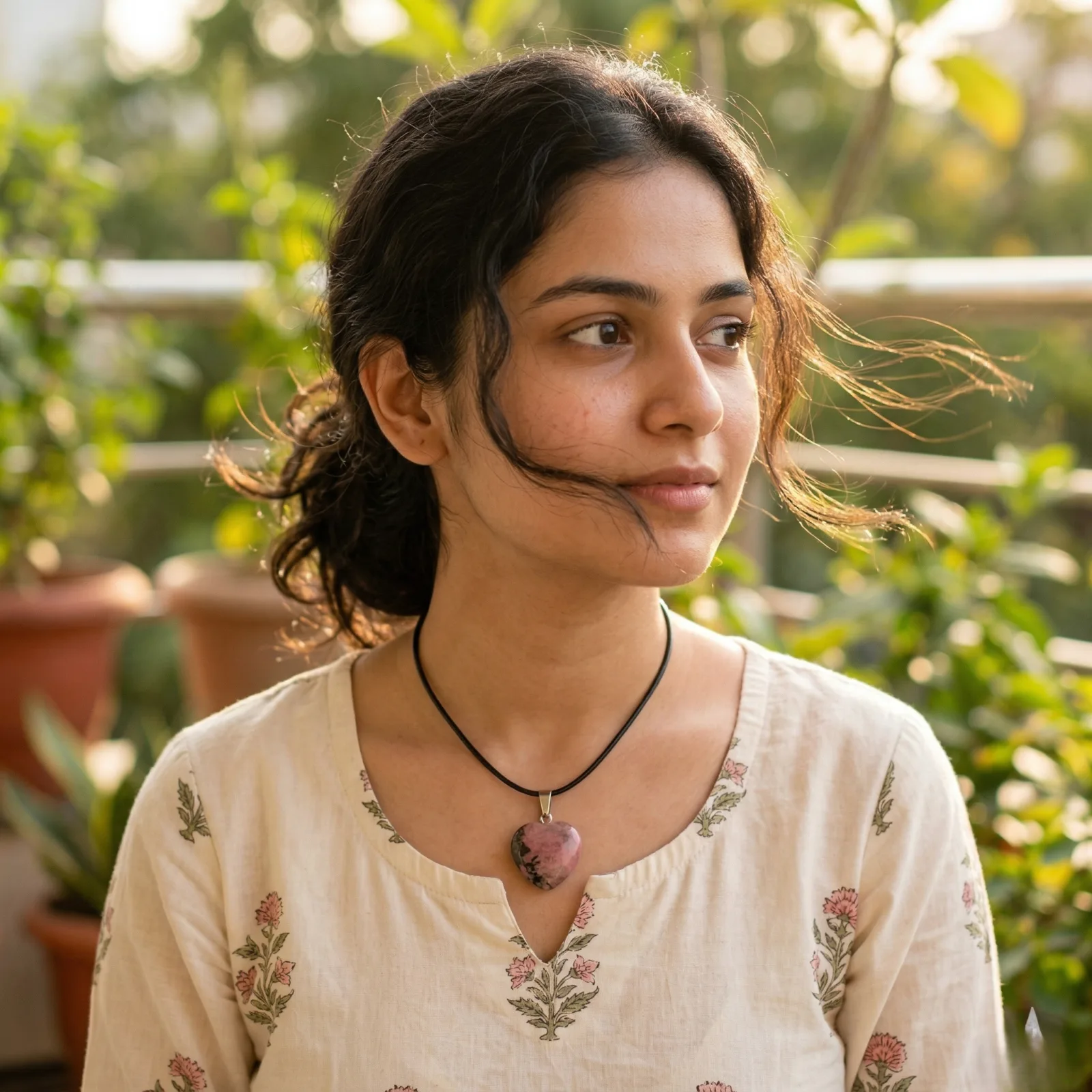 Rhodonite Heart Pendant