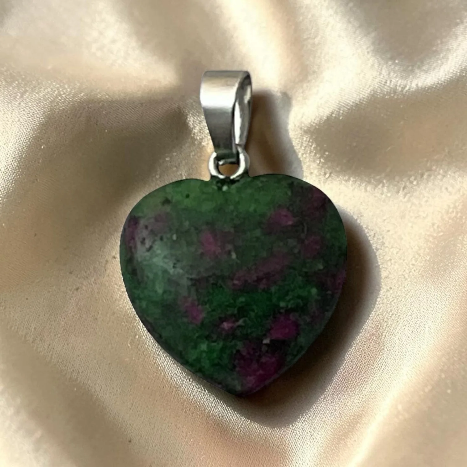 Ruby Zosite Heart Pendant