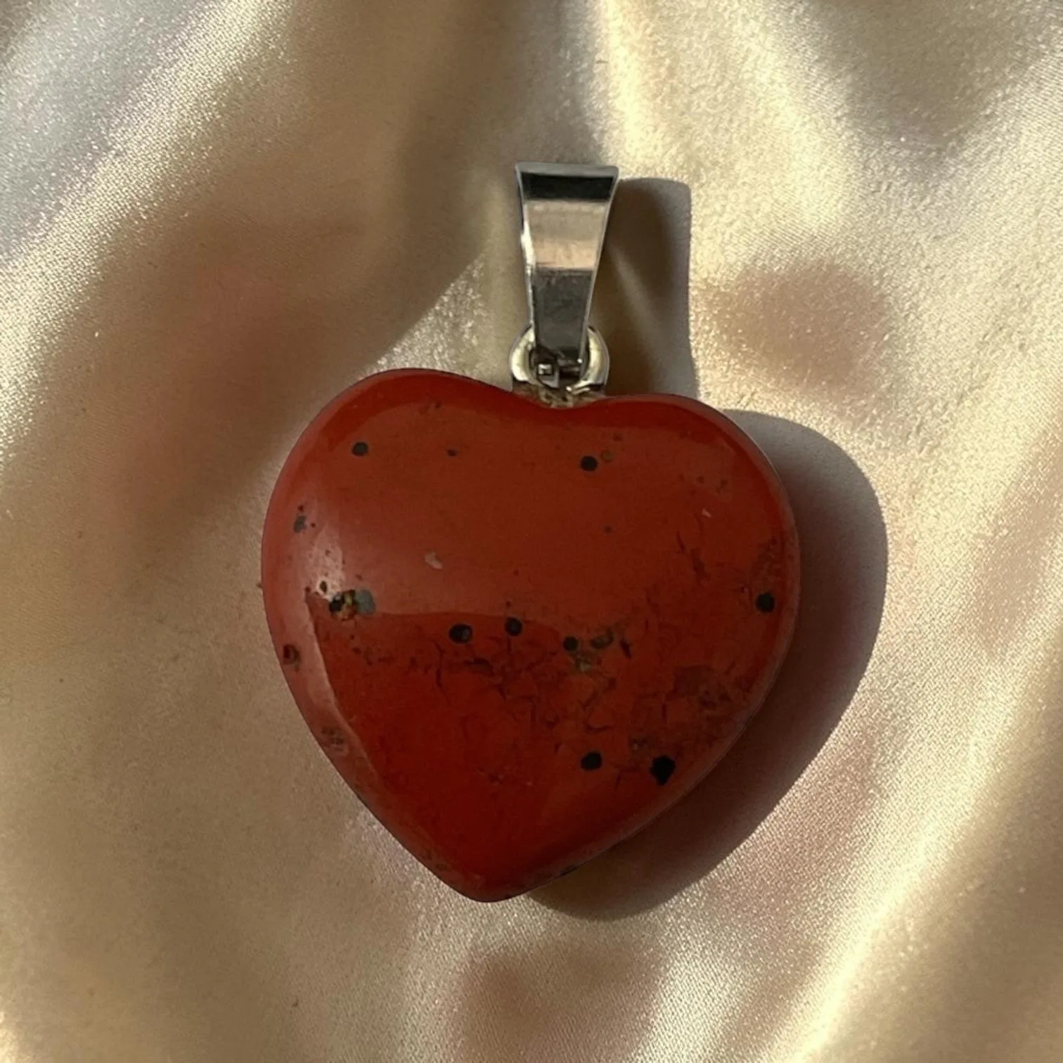 Red Jasper Heart Pendant