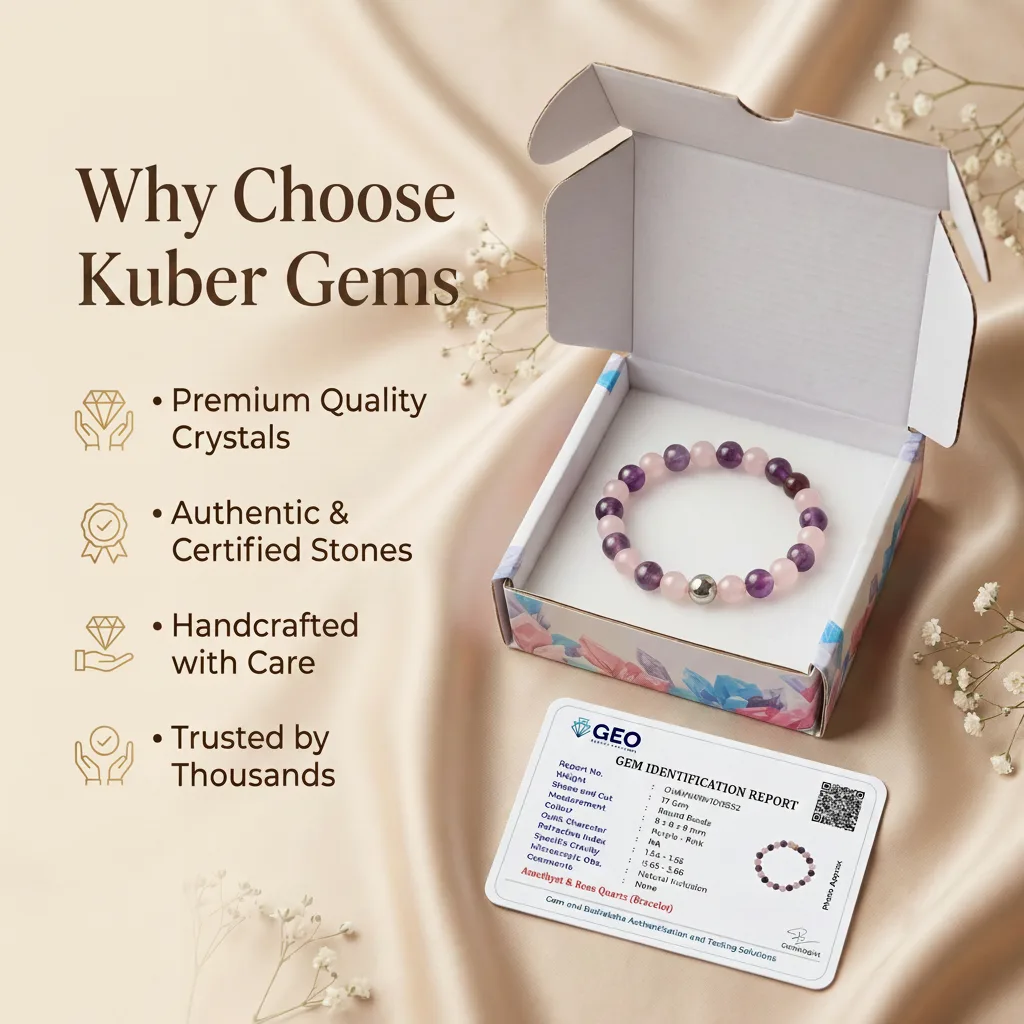 Rose with Amethyst 8 mm Beads