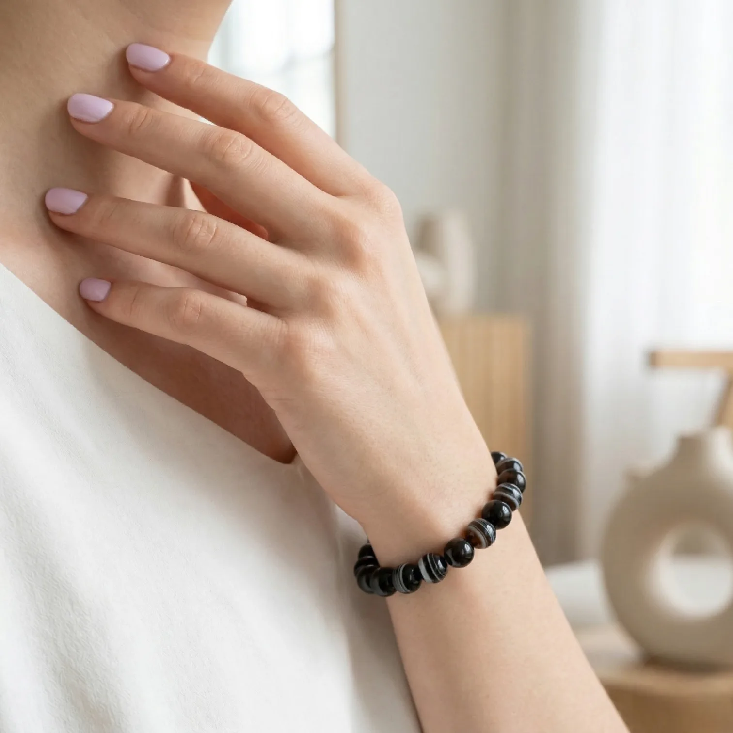 Black Agate Bracelet
