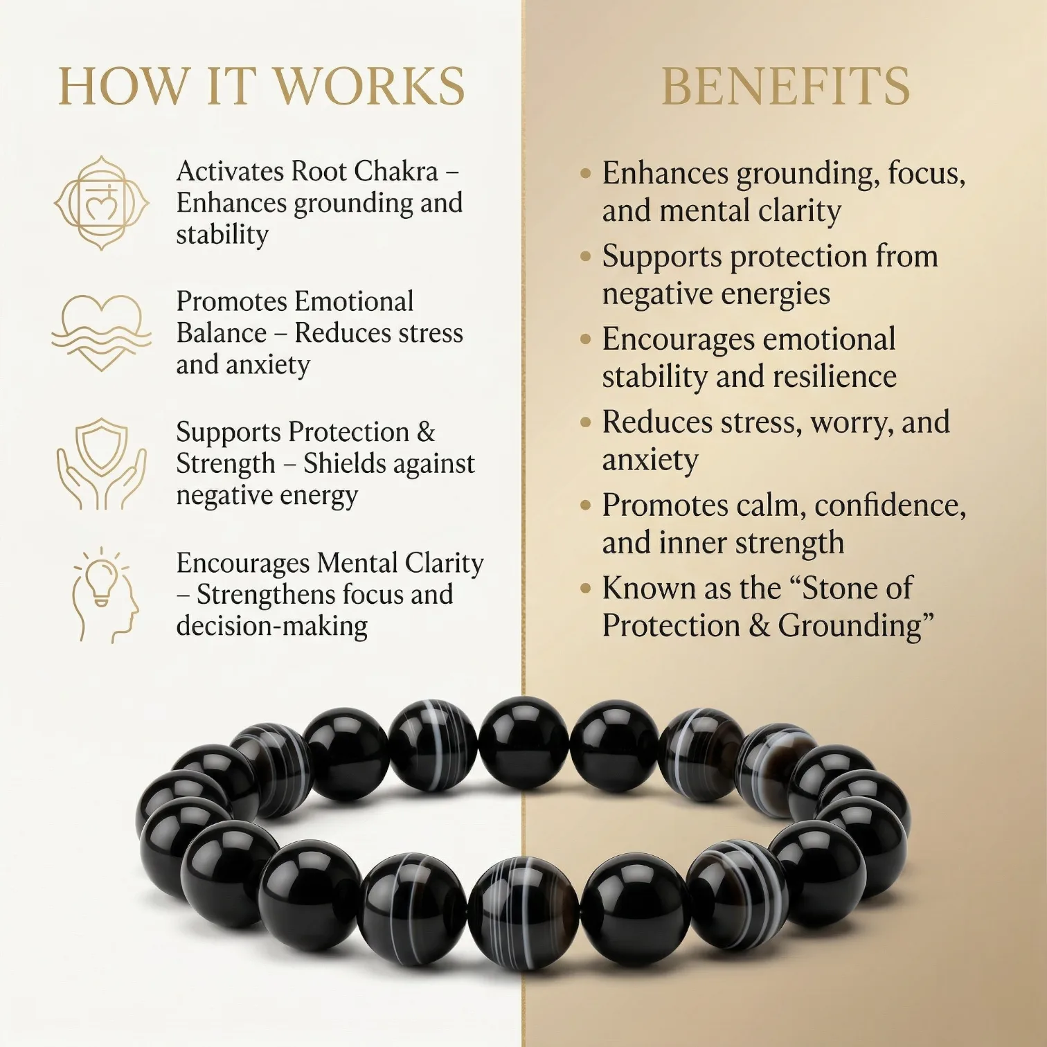 Black Agate Bracelet