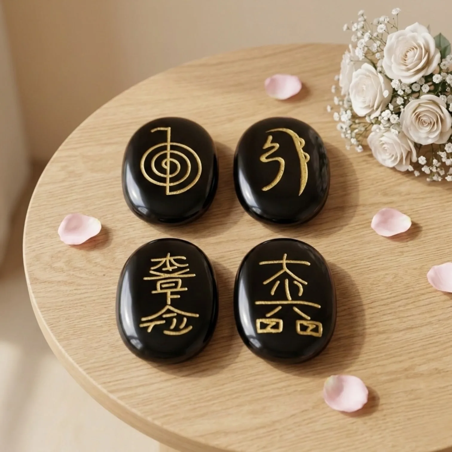 Reiki Healing Engarved Stone Set