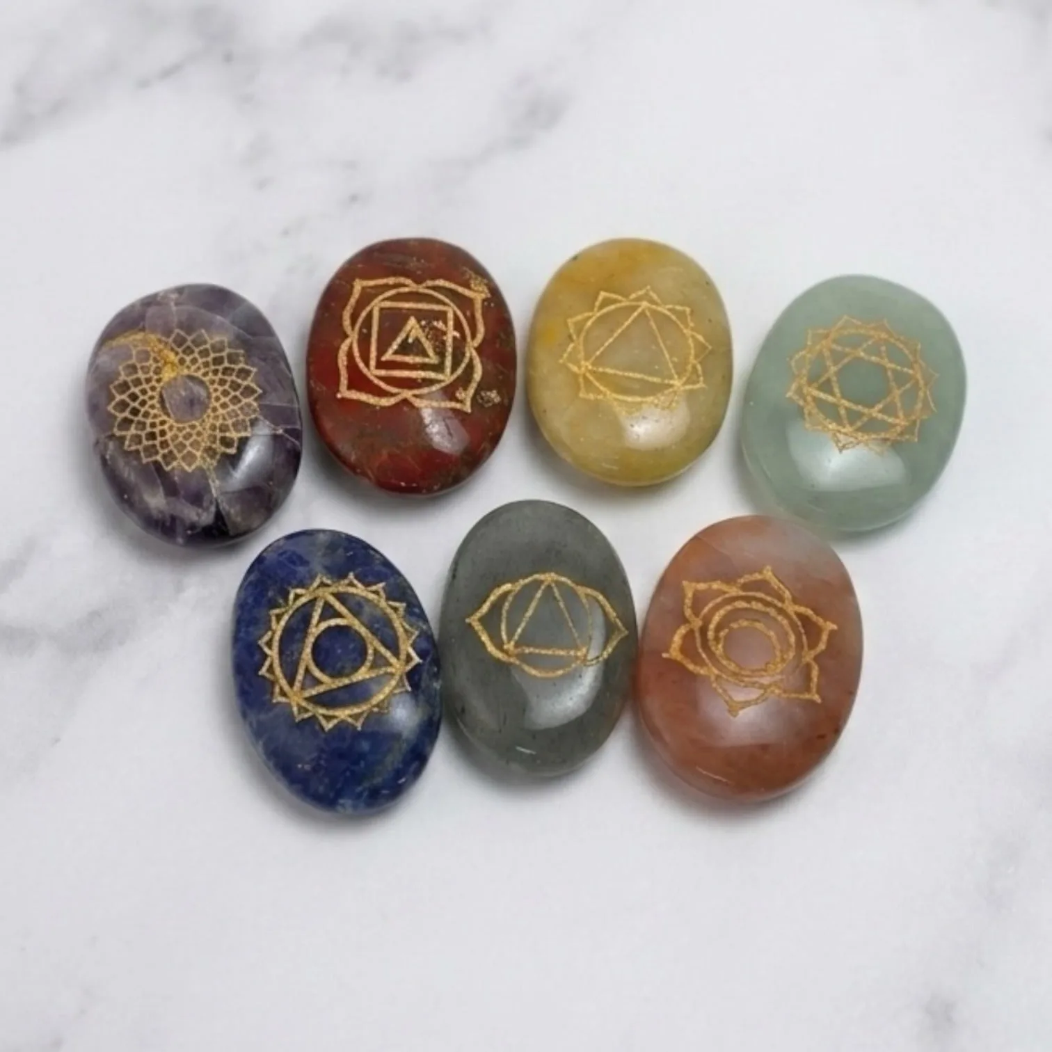 Seven Chakra Set ( Oval )