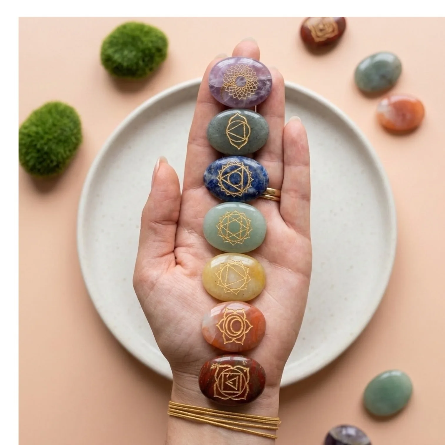 Seven Chakra Set ( Oval )