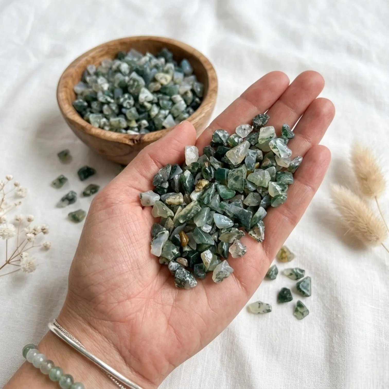 Moss Agate Chips